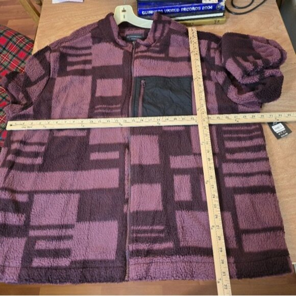 No Boundaries Mens Sherpa Oversized Trucker Jacket Multicolor Full Zip 3XL - Picture 11 of 14